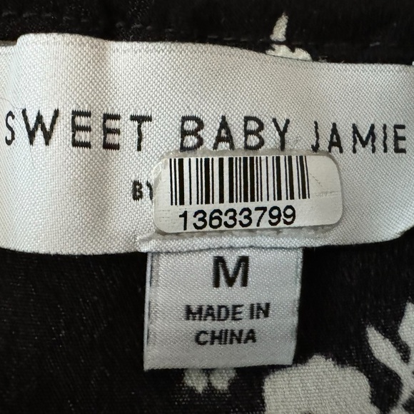 NWT Designer JAMIE MIZRAHI Sweet Baby Jamie Blouse Black Floral Sz S/M MSRP $230 - Picture 9 of 15